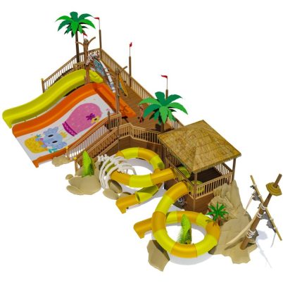 Pirate Ship Theme Kids Water Slide
