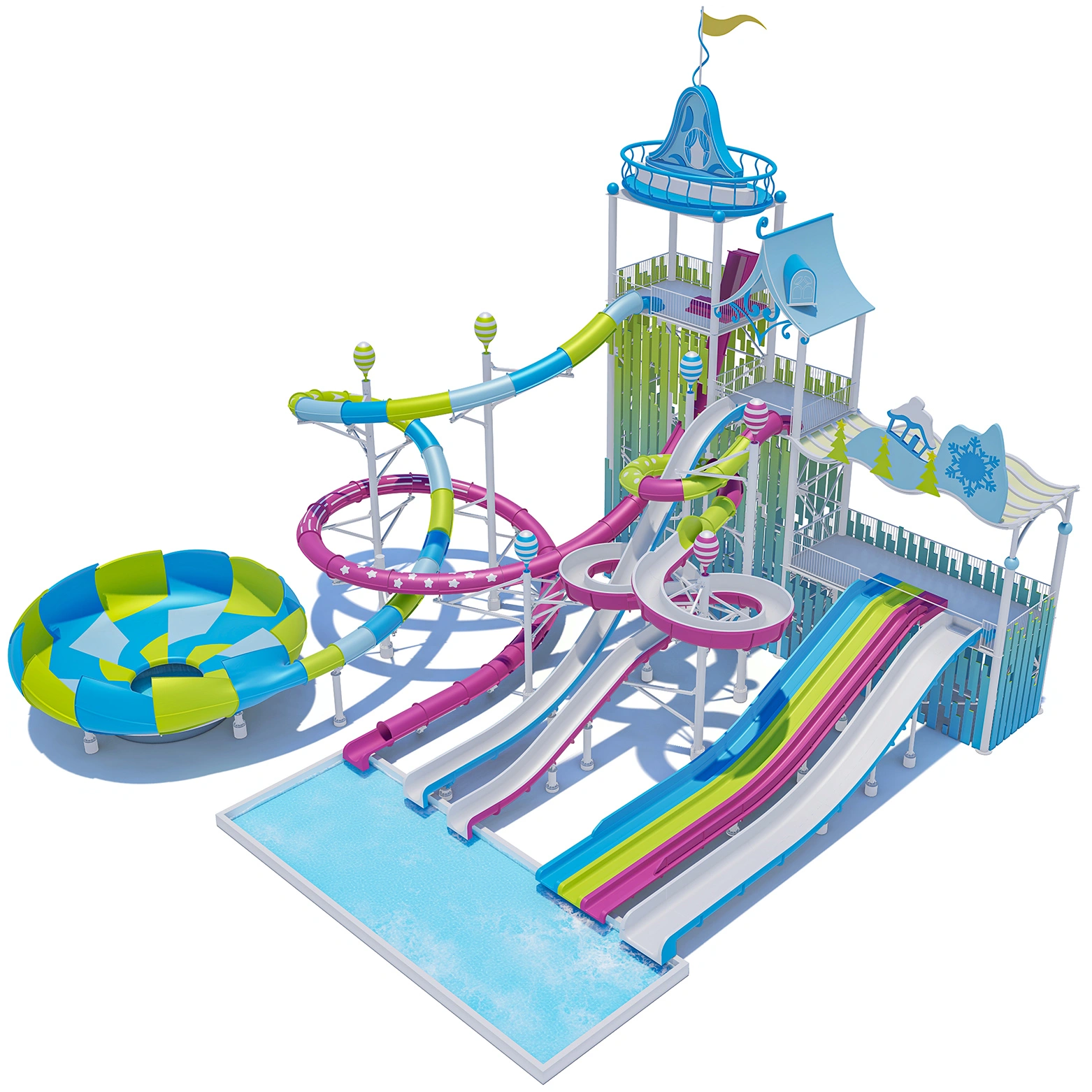 Ice & Snow Fairytale Water Slide Complex