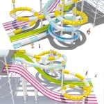 Commercial Multi-Lane & Spiral Water Slide