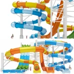 Commercial Multi-Lane & Spiral Water Slide