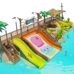 Pirate Ship Theme Kids Water Slide