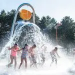 Arc Tipping Bucket with Splash Canopy