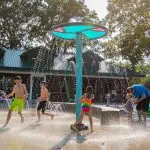 Rotating Waterfall Splash Feature