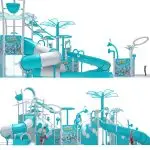 Ice and Snow Cartoon Theme Aqua House