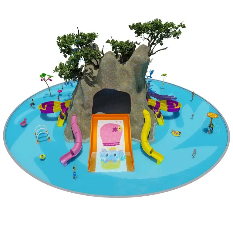 Jungle Cave Theme Water Slide for Kids