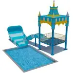 Commercial Castle Theme Small Space Shuttle Water Slide for Kids