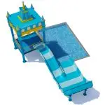 Commercial Castle Theme Small Space Shuttle Water Slide for Kids