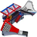 Grand Prix Racing Car Theme Commercial Combination Kids Water Slide