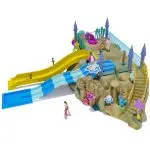 Ocean Castle Theme Combination Water Slide for Kids