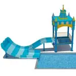 Commercial Castle Theme Small Space Shuttle Water Slide for Kids