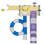 Commercial Ocean Theme Water Slide for Toddlers & Kids
