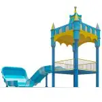 Commercial Castle Theme Small Space Shuttle Water Slide for Kids