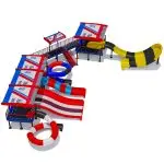 Grand Prix Racing Car Theme Commercial Combination Kids Water Slide